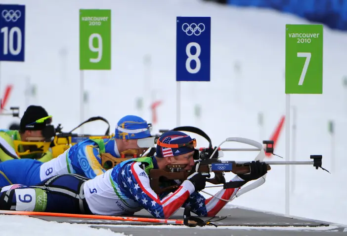 Sport santé, biathlon, ski de fond, tir à la carabine