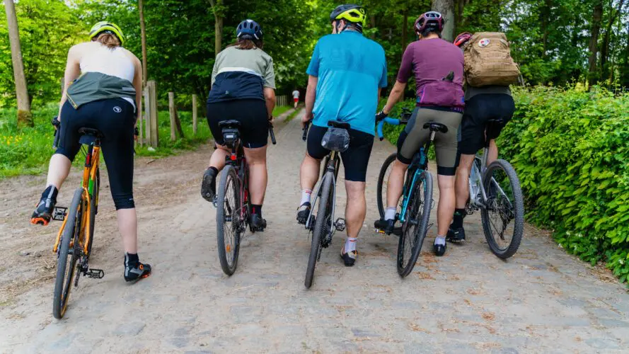 cyclistes en action