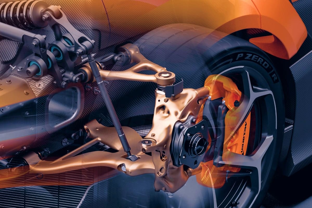 Mclaren collabore avec Divergent pour fournir une suspension imprimée en 3D sur la nouvelle W1 - © Mclaren