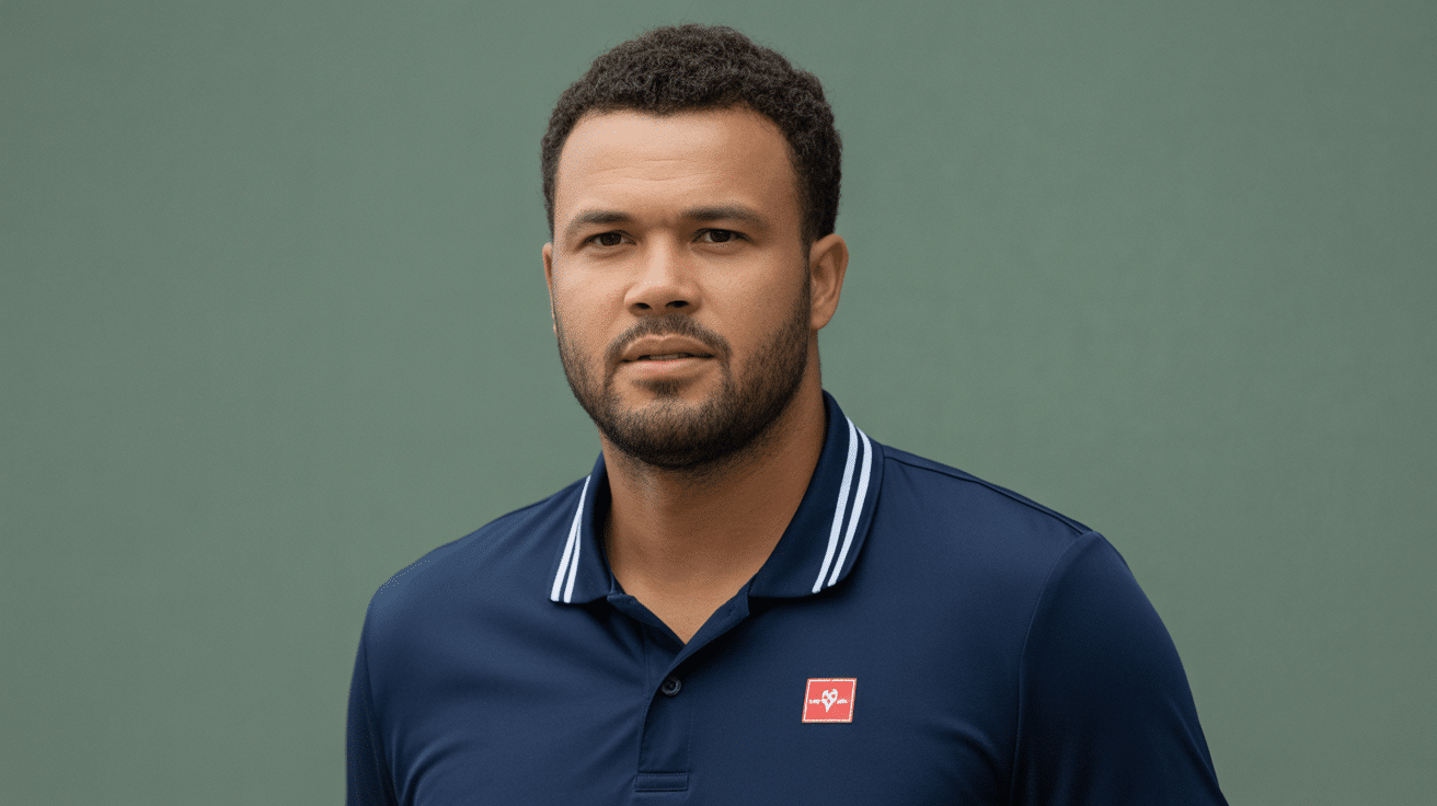 Jo-Wilfried Tsonga et Loïs Boisson en discussion lors d'un match de tennis.