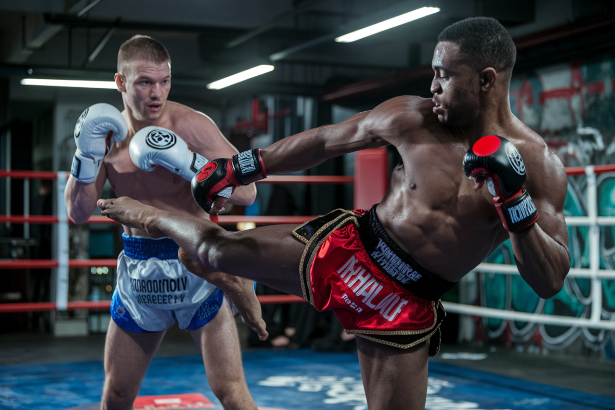 Muay thai  Entraînement prometteur de khalil rountree avec johnathan