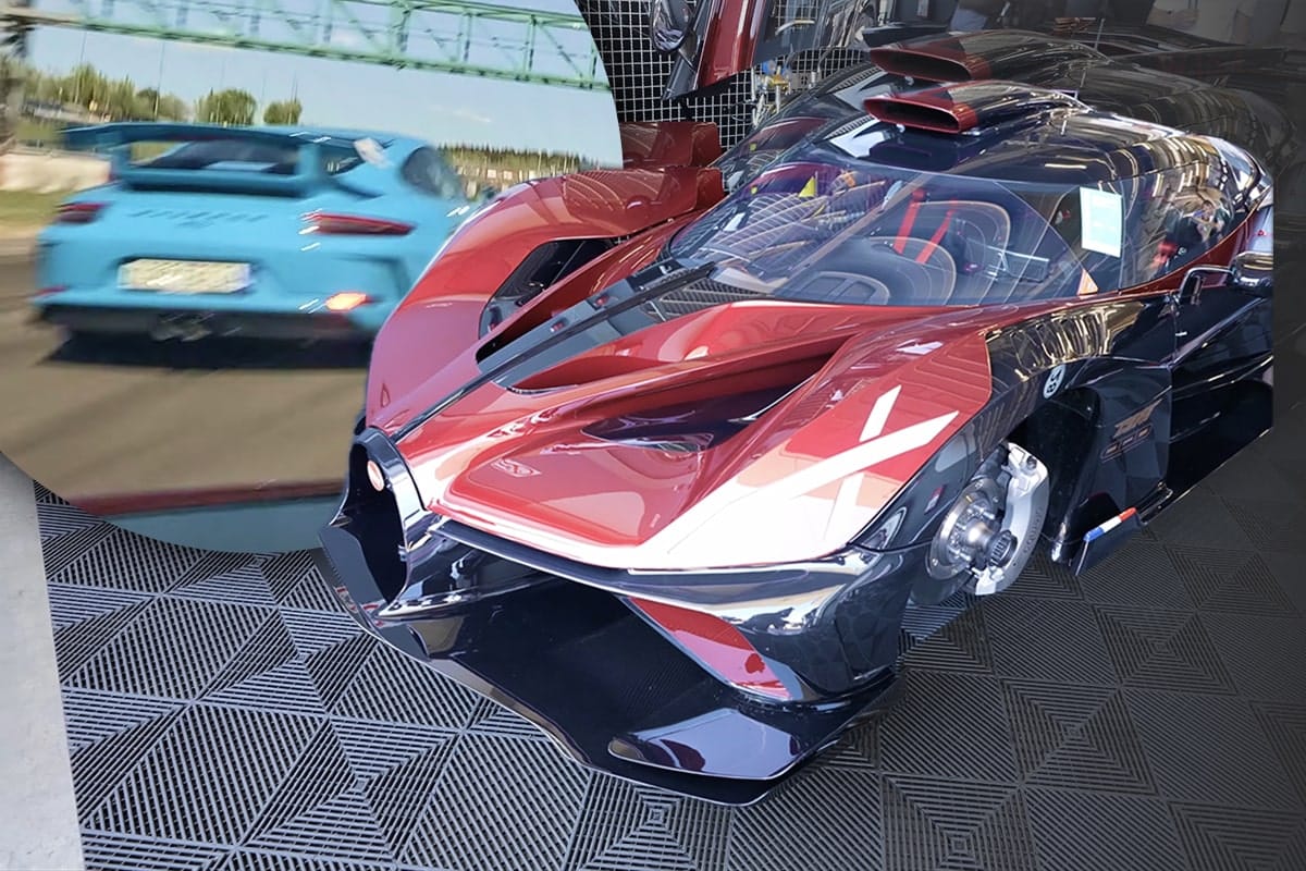 Misha Charoudin teste la Bugatti Bolide sur le circuit du Nürburgring